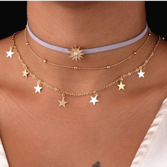 Jewelry - Starburst & Stars Choker Necklace